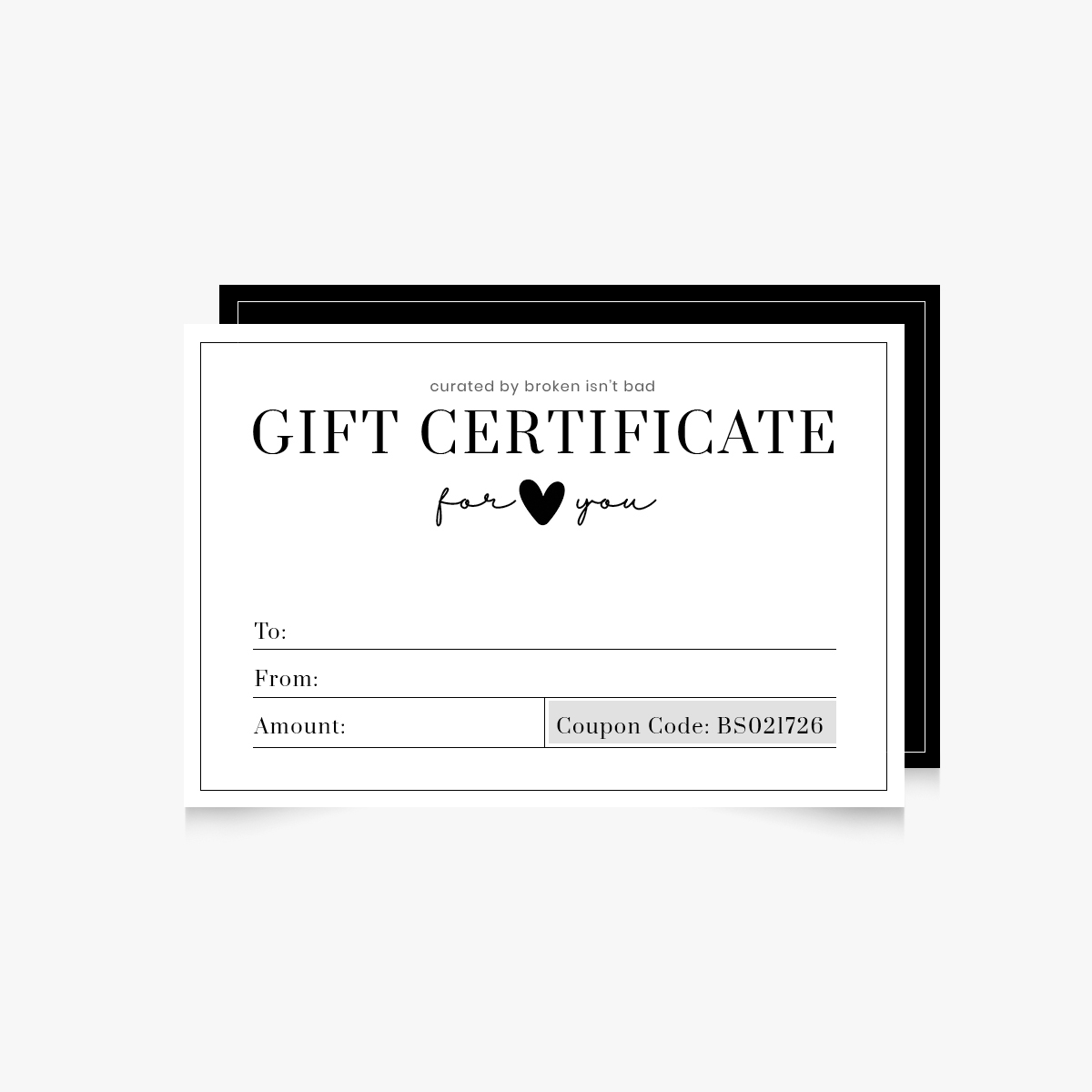 Gift certificate