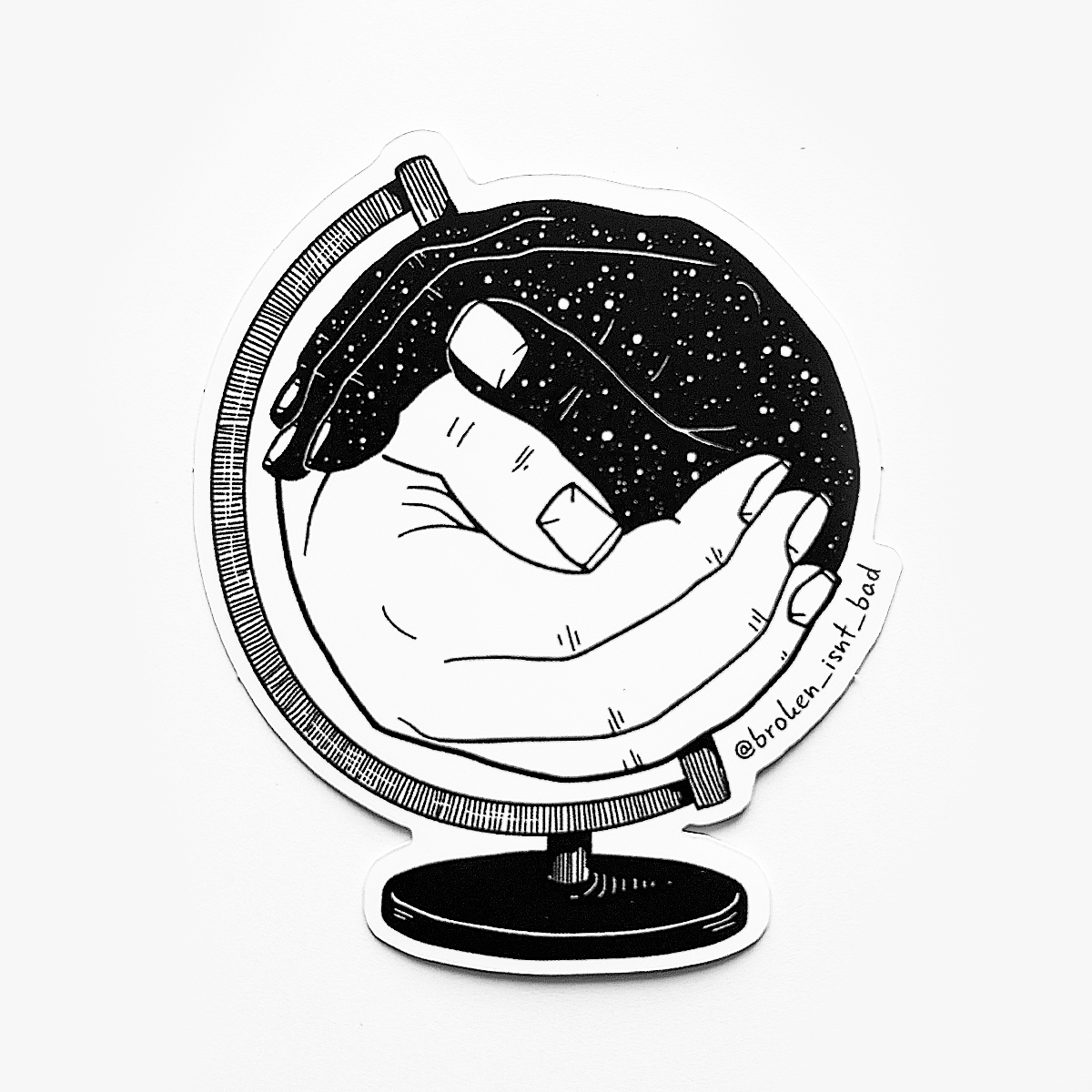 Sticker Globe hands