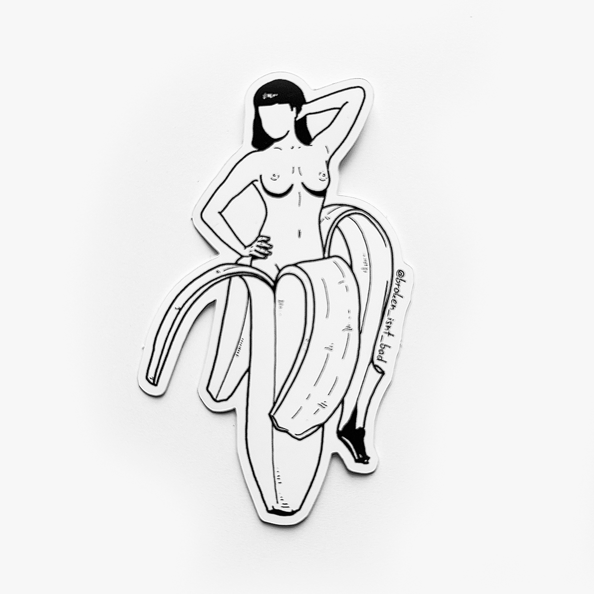Sticker banana girl